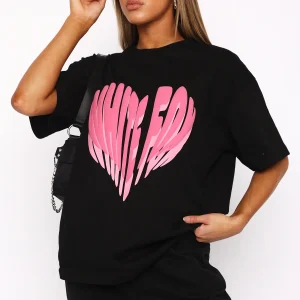 Love Burst Oversized Tee Black