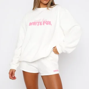 With Love Forever Oversized Sweater White