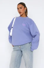 You're Always Right Oversized Sweater Grape